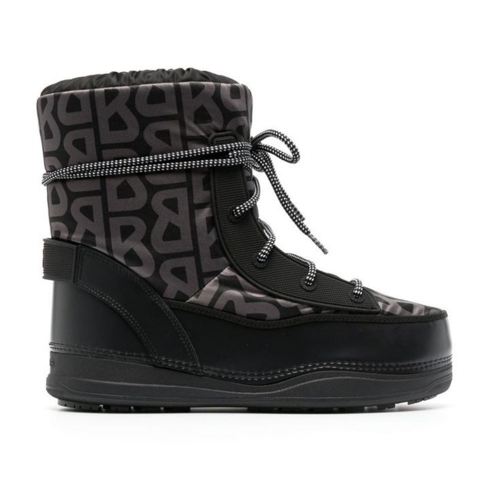 Bogner Les Arcs Black and Gray Ankle Boots